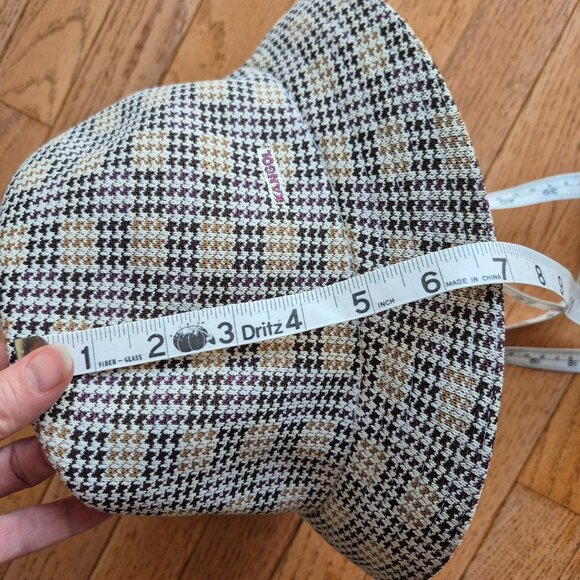 Kangol Knit Fedora-style Hat Houndstooth Jacquard Tropic Player Large - Picture 12 of 16